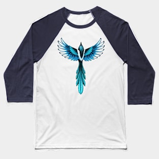 Magpie in Flight Baseball T-Shirt